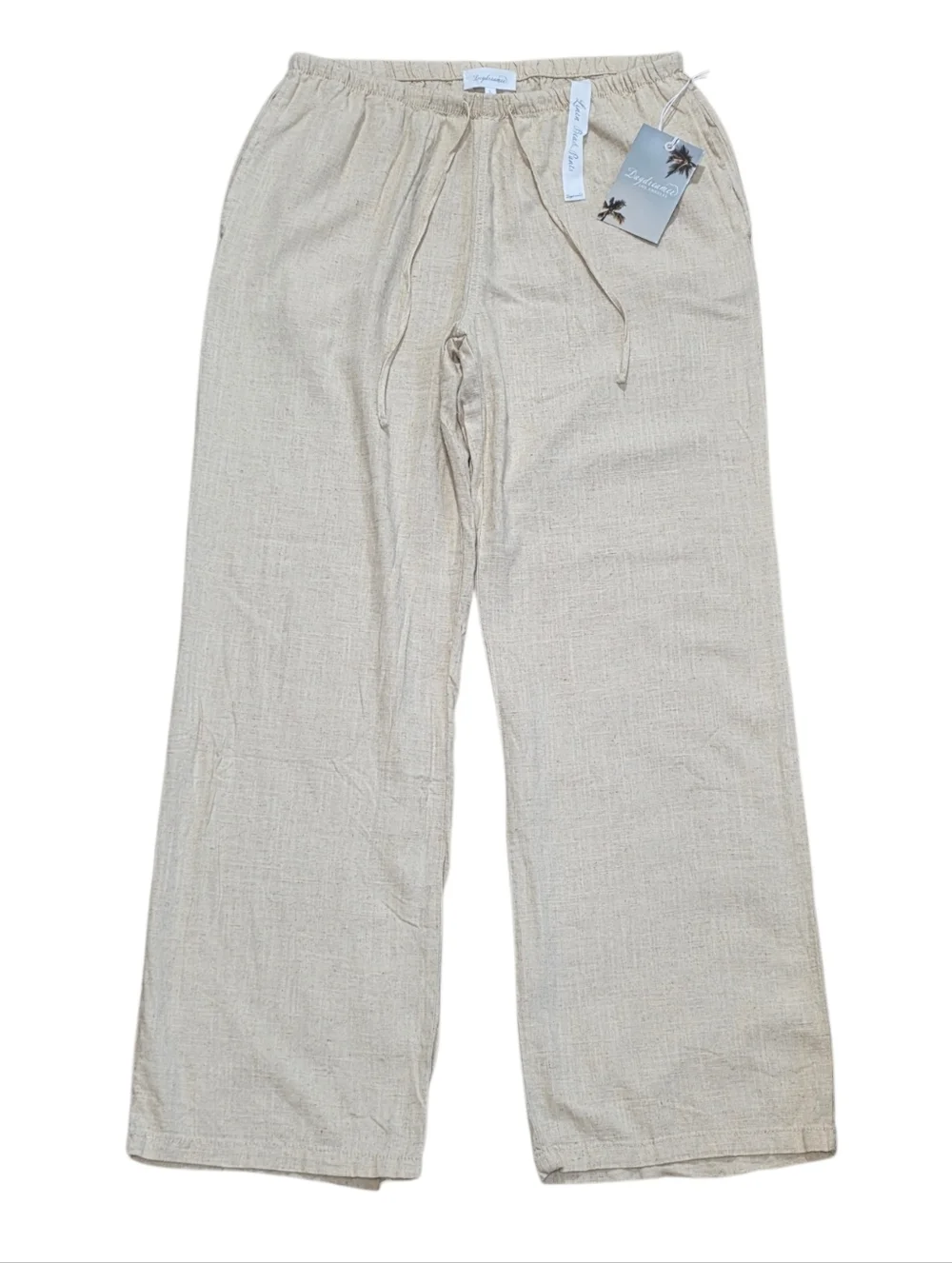 Daydreamer LA Linen Beach Pants Natural Beige NWT Size Large